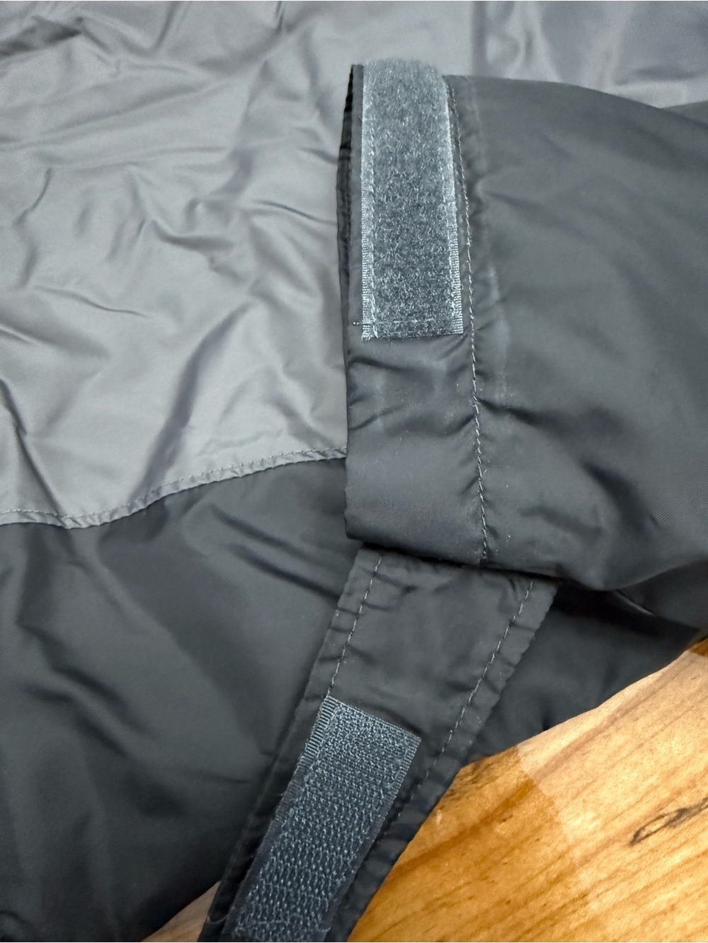 Columbia XL Hooded Fleece Lined Jacket Gray Black Full Zip Windbreaker Coat - Picture 13 of 13